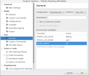 MonoDevelop Project Option